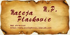 Mateja Plasković vizit kartica